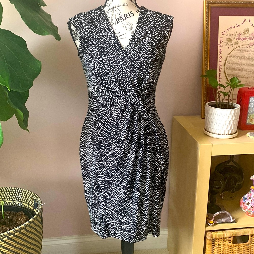 Ann Taylor pull on faux wrap around dress 2P